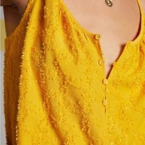 Anthropologie Yellow Textured Camisole